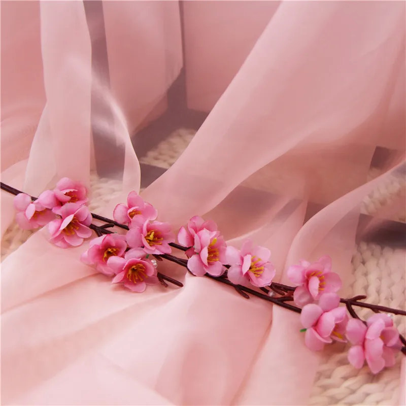 
YLC 100% polyester floral organza fabric silk crystal organza fabric for wedding dress 