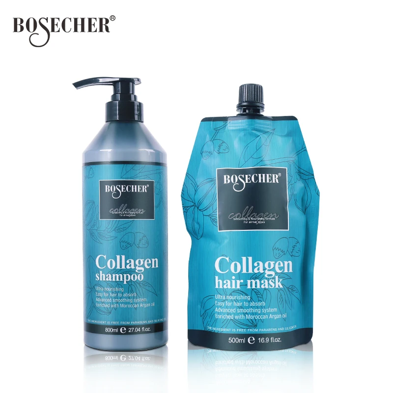 OBM natural hair shampoo and conditioner private label with keratin protein and pure hydrolyzed collagen