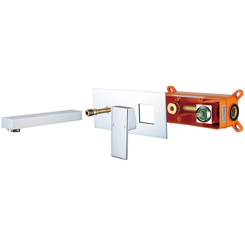 
Modern wall mounted hot and cold brass single hole single lever concealed wash basin mixer 