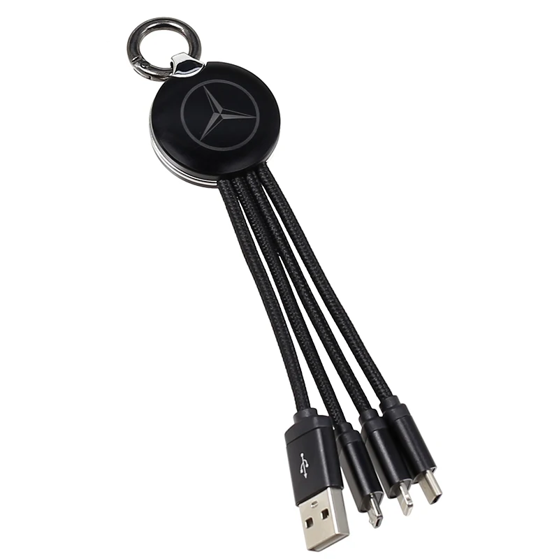 
Multi-function Custom Glowing USB Cable Charger and data 3/4/5-in-1 Usb Cable Keychain for Type-C Micro 8-pin 