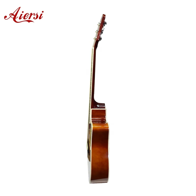 Good quality sunburst color guitar six steel string basswood folk acoustic guitar steel string guitars musical instrument