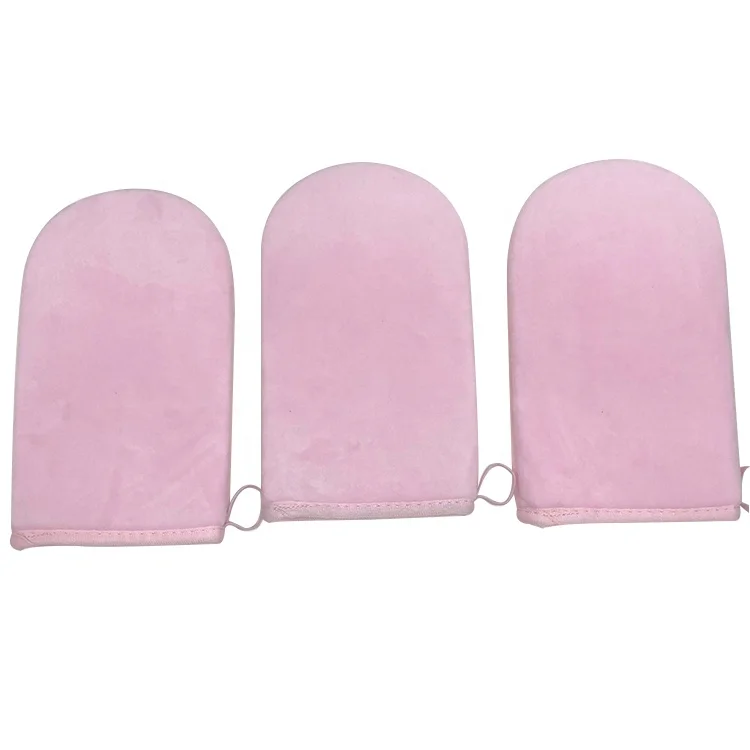 
Manufacture fashion bake tanning mitt 100% velvet double sided tanning glove 