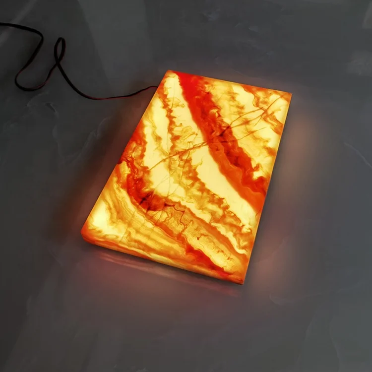 2024 Transtones Artificial Alabaster Onyx Stone Translucent RGB Interior Decoration Lumistone