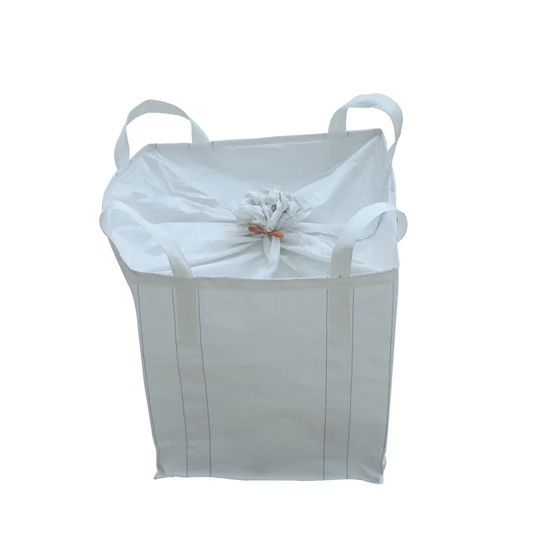 
1 ton bulk bags top skirt FIBC first builders pp jumbo big bag 500kg 1000kg 1200kg big building plastic bag for gravel 