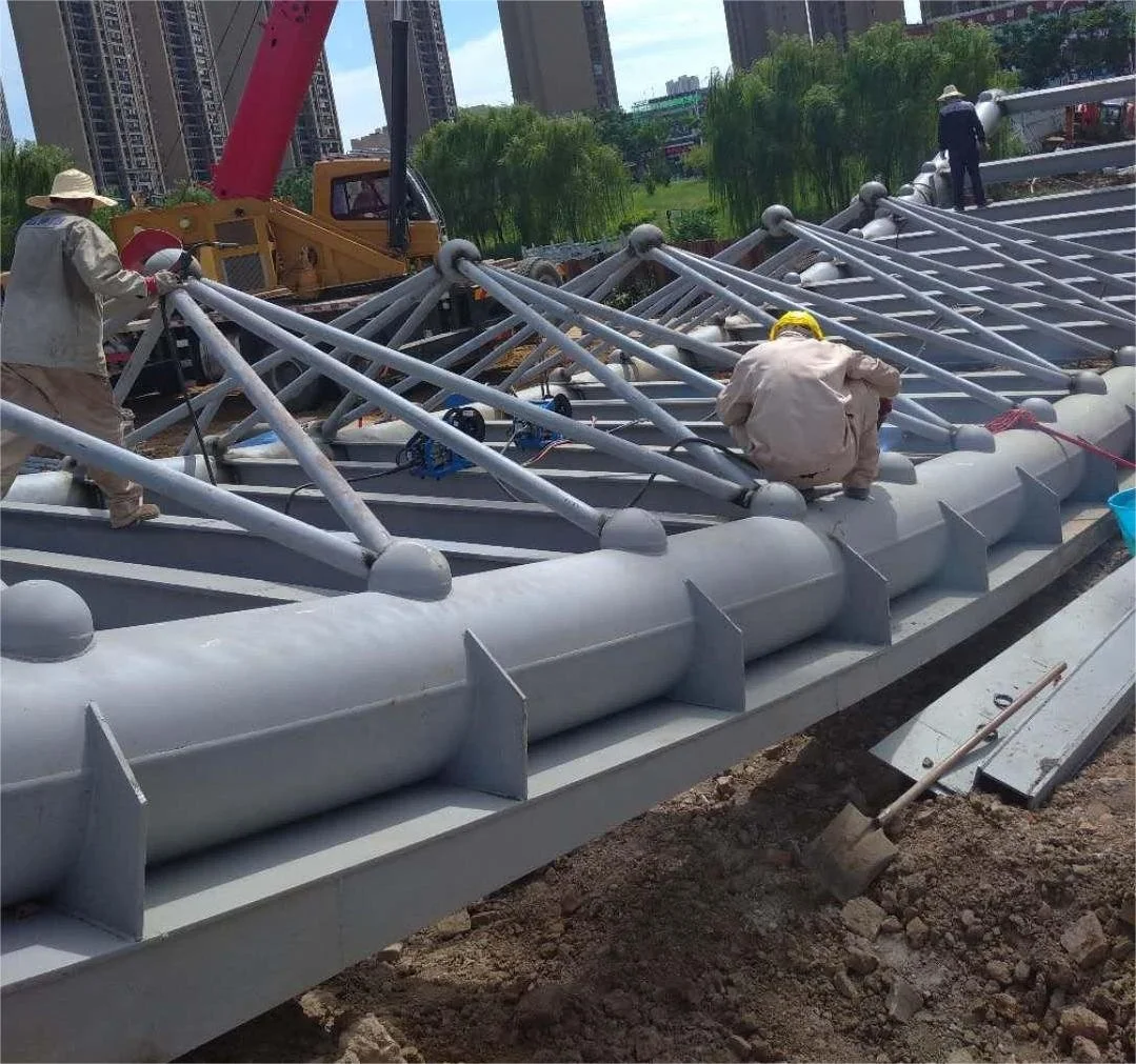 Сборный стальной мост конструкция металлическая ферма эстакада оцинкованный каркас пешеходный