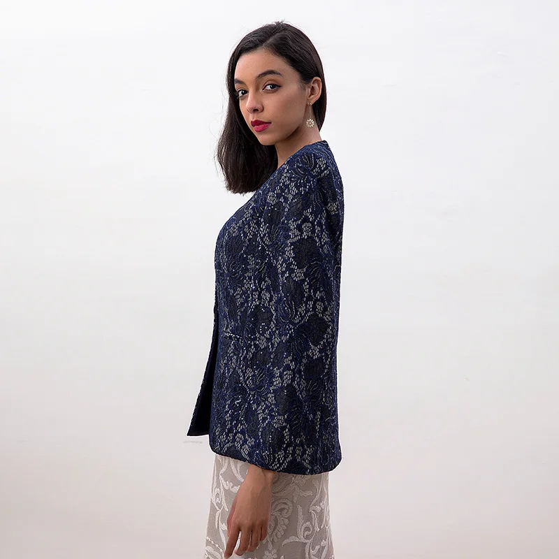 NJ188-1 fall women clothes lace Sequins work Cape modern coats for women