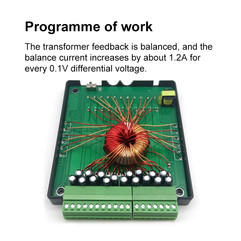 Qucc Li-ion LiFePO4 10Amp Active balancing LTO LFP 4S 8S 17S 20S 24S BMS energy transfer Lithium battery repair