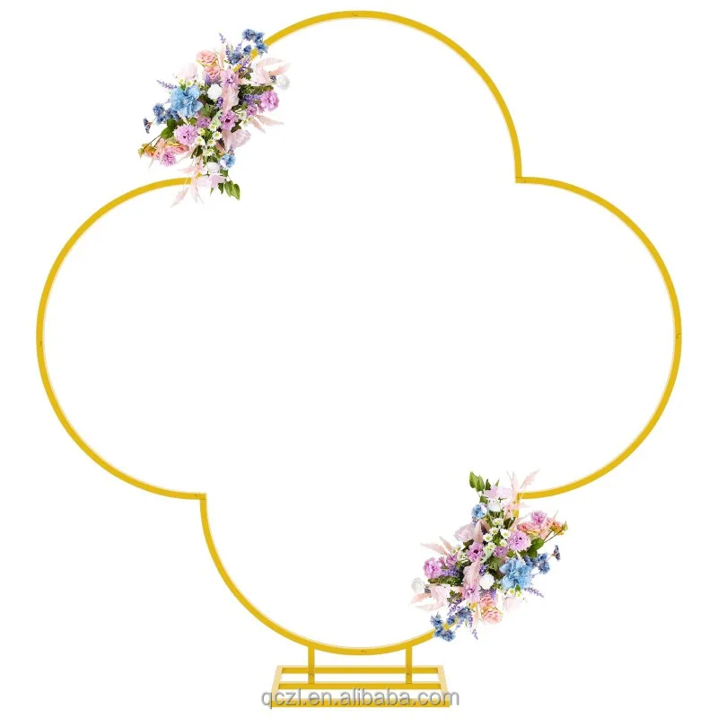 Balloon Arch Bracket with Golden Wedding Design Frame Suitable for Weddings Birthdays Baby Parties and Graduation Ceremonies