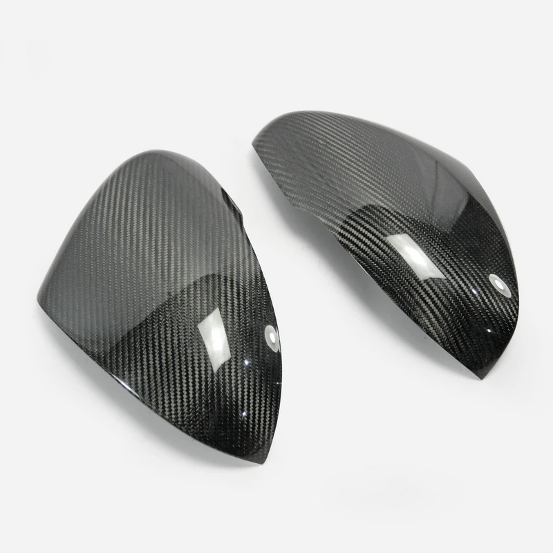 
Customized Car Accessories, Carbon Fiber Side Mirror Cover Stick On Type Glossy Fibre Rear View Kit Racing Trim Part 