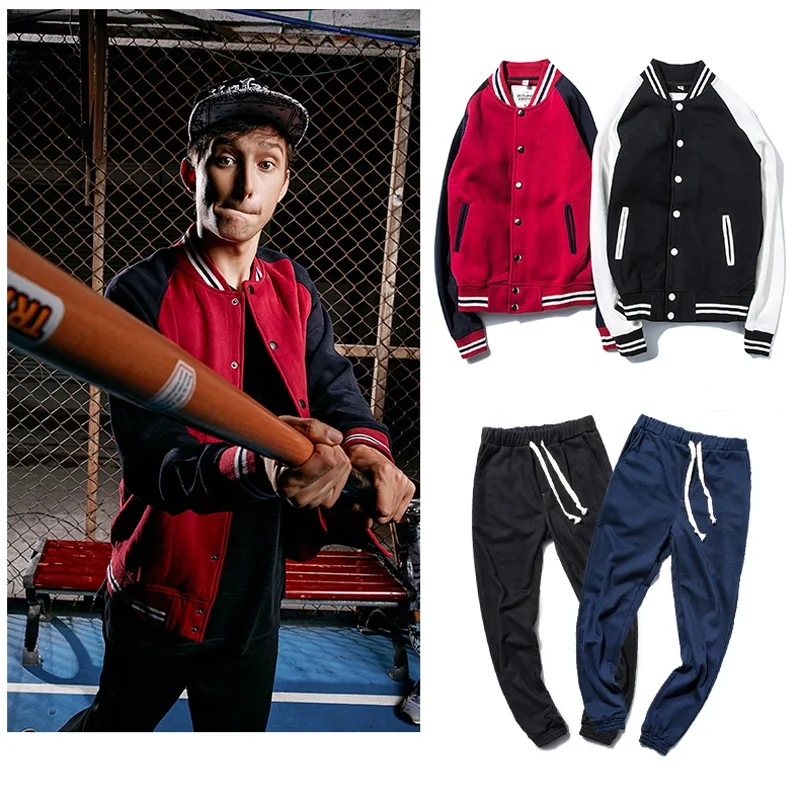 New Custom Printed Embroidered Logo Colorblock Polyester/Wool Baseball Bomber Jacket