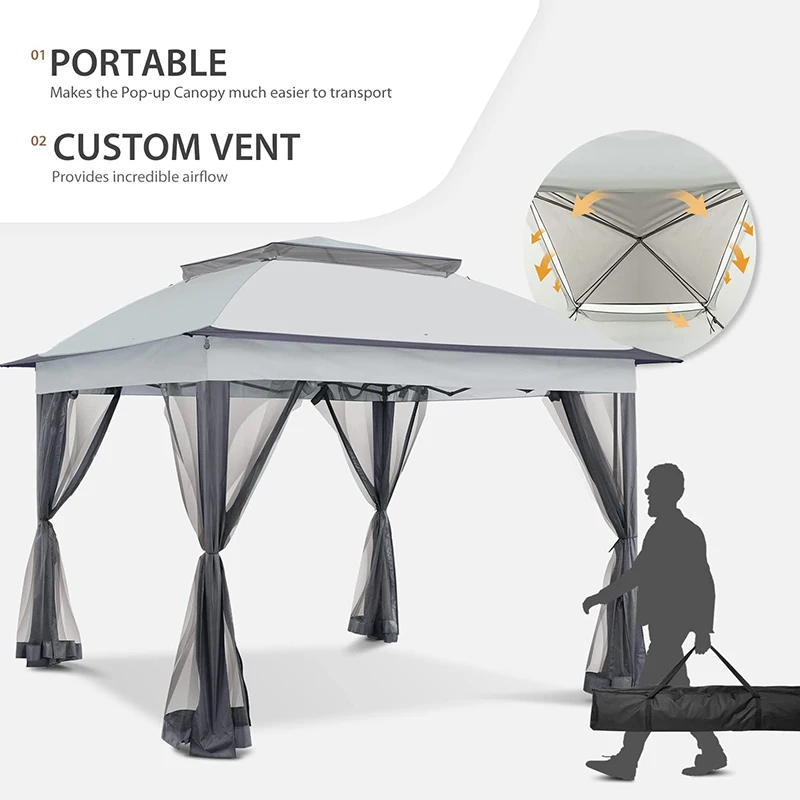 Event Party Shelter Garden Tent Lightweight Outdoor Instant Yard Canopy Tent Camping Advertising Tent