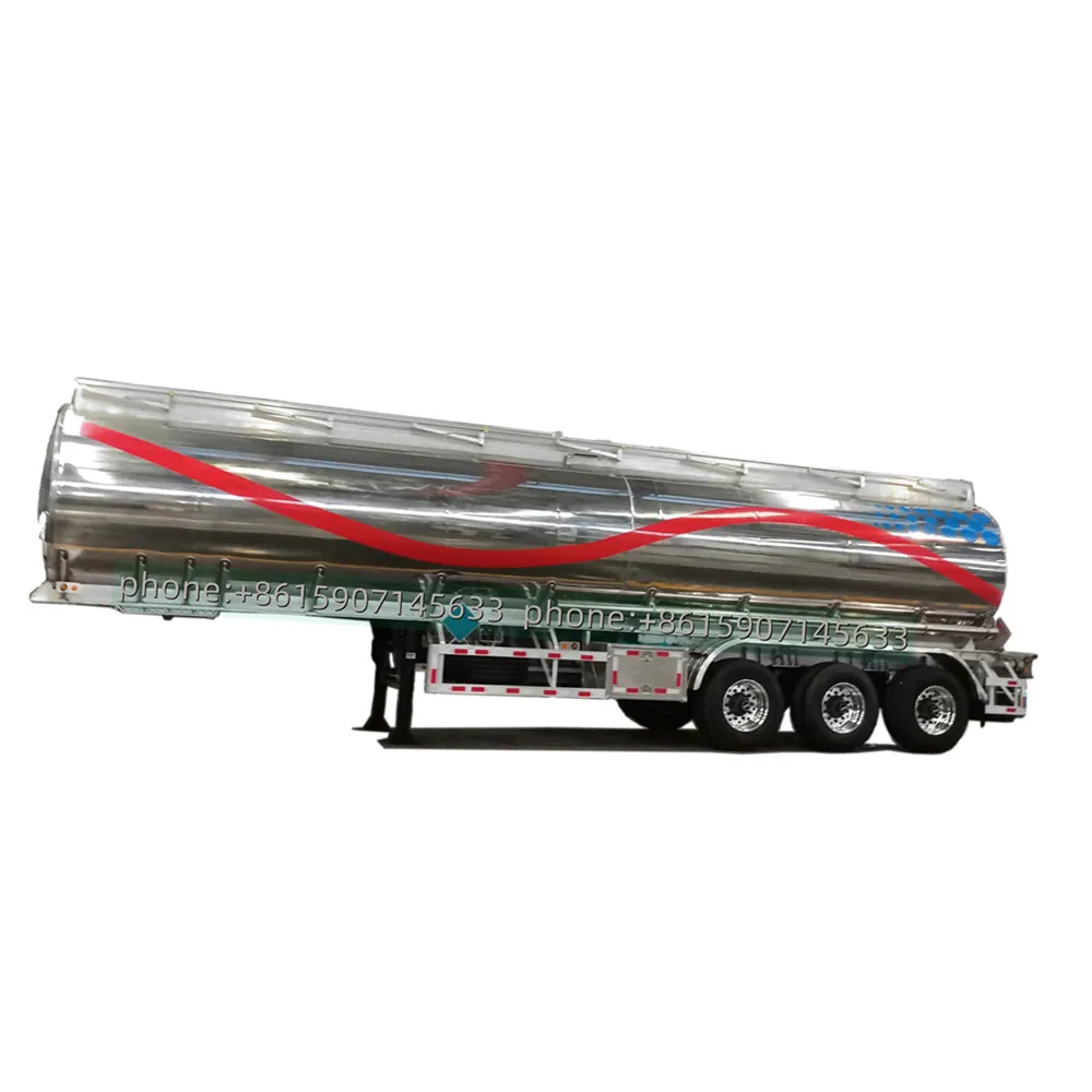 36000 45000 50000 Litrs 2/3 Axle Stainless Steel/aluminum Fuel Tank/tanker Semi Truck Trailer