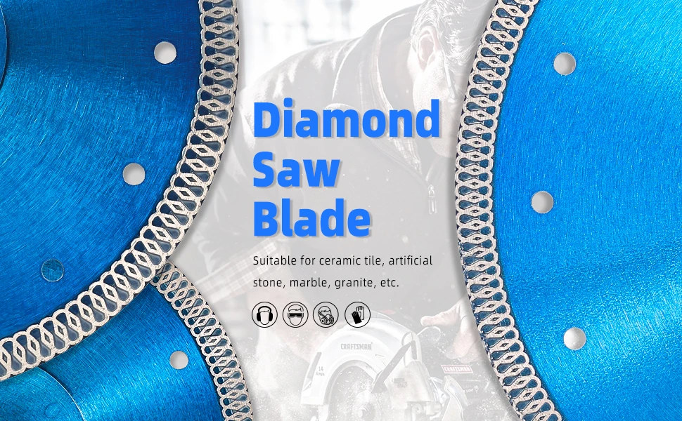 new discs blade shape Hot press 5 in R & K  turbo diamond saw blade for cutting ceramic tile granite marble