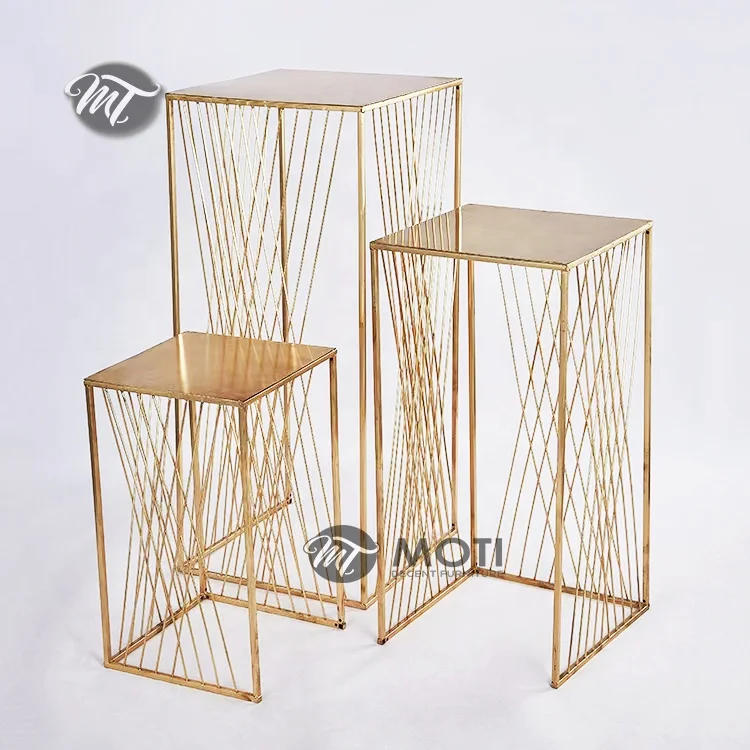 Свадебный демонстрационный декоративный простой золотой цветок и подставки для тортов