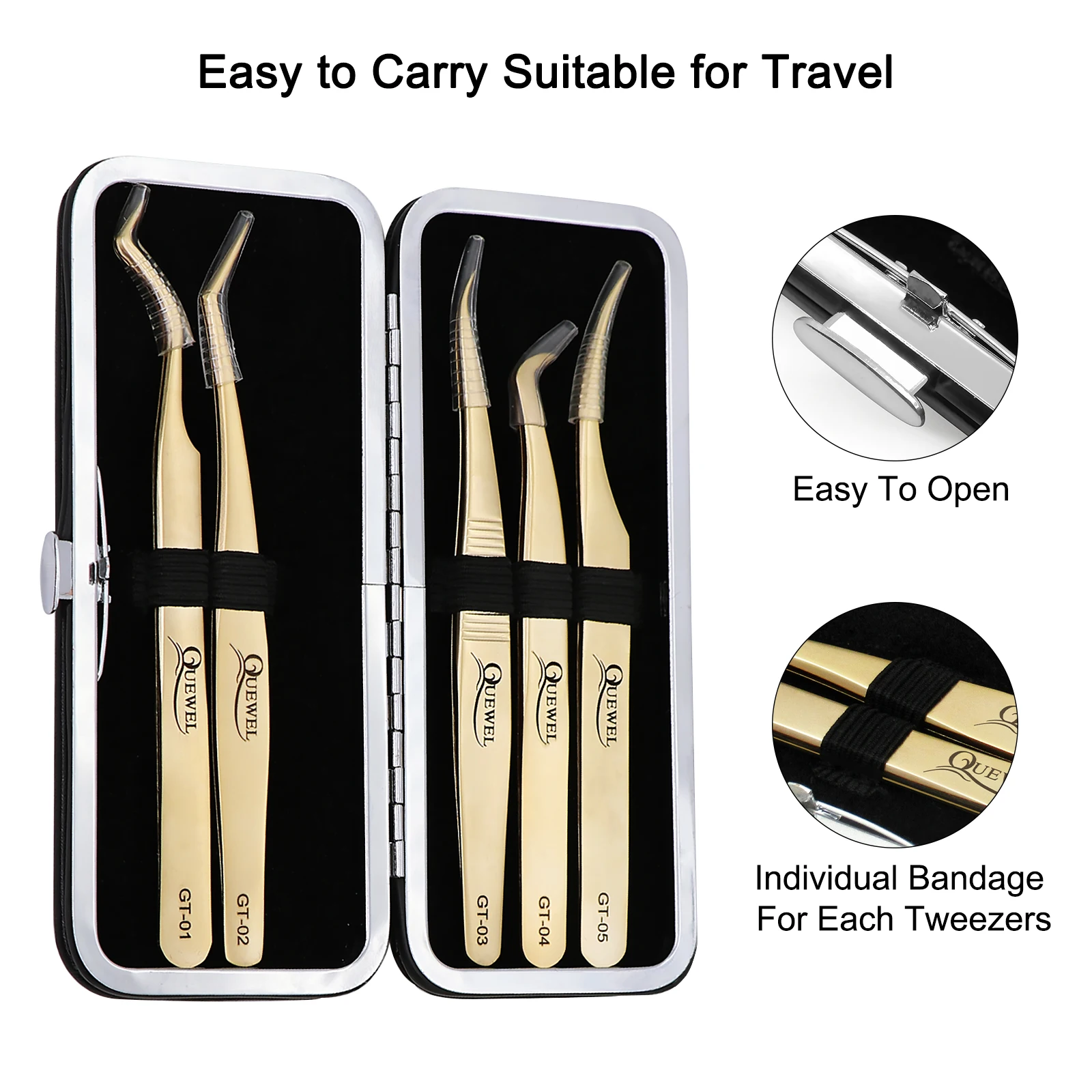 Wholesale Price Customized LOGO Glod Tweezer Top Quality Eyebrow Eyelash Tool Eyelash Extension Glod Tweezers