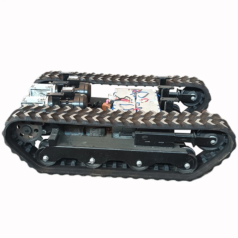 rubber steel tracked chassis tracked chassis rubber tracked remote control tank chassis metal tracked tank belt controller