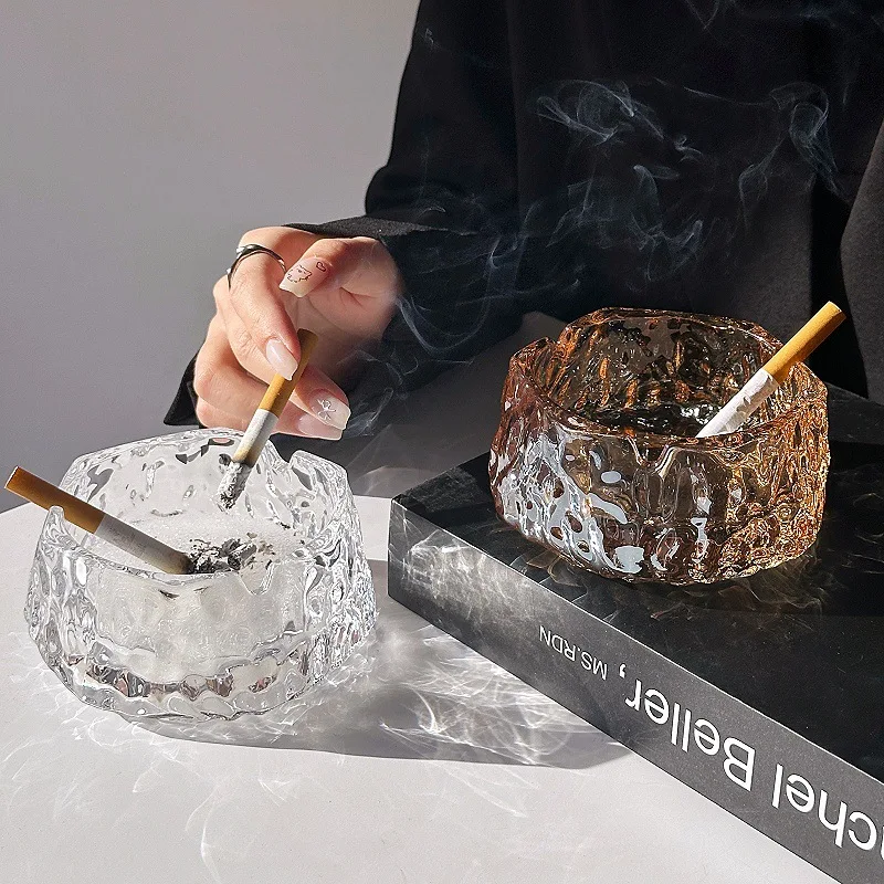 Clear Round Glass Ashtray Custom Made Smoking Cheap Ashtray for Hotel