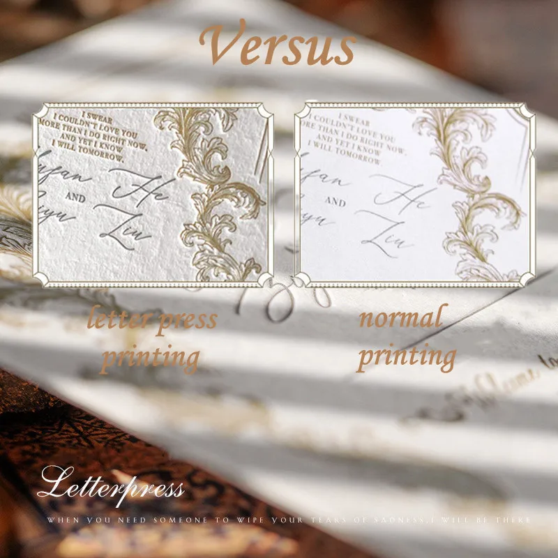 Customized Wedding Invitations Cards Luxury Letterpress Embossed Wedding Cards Invitation Wedding Cards Luxury Invitation