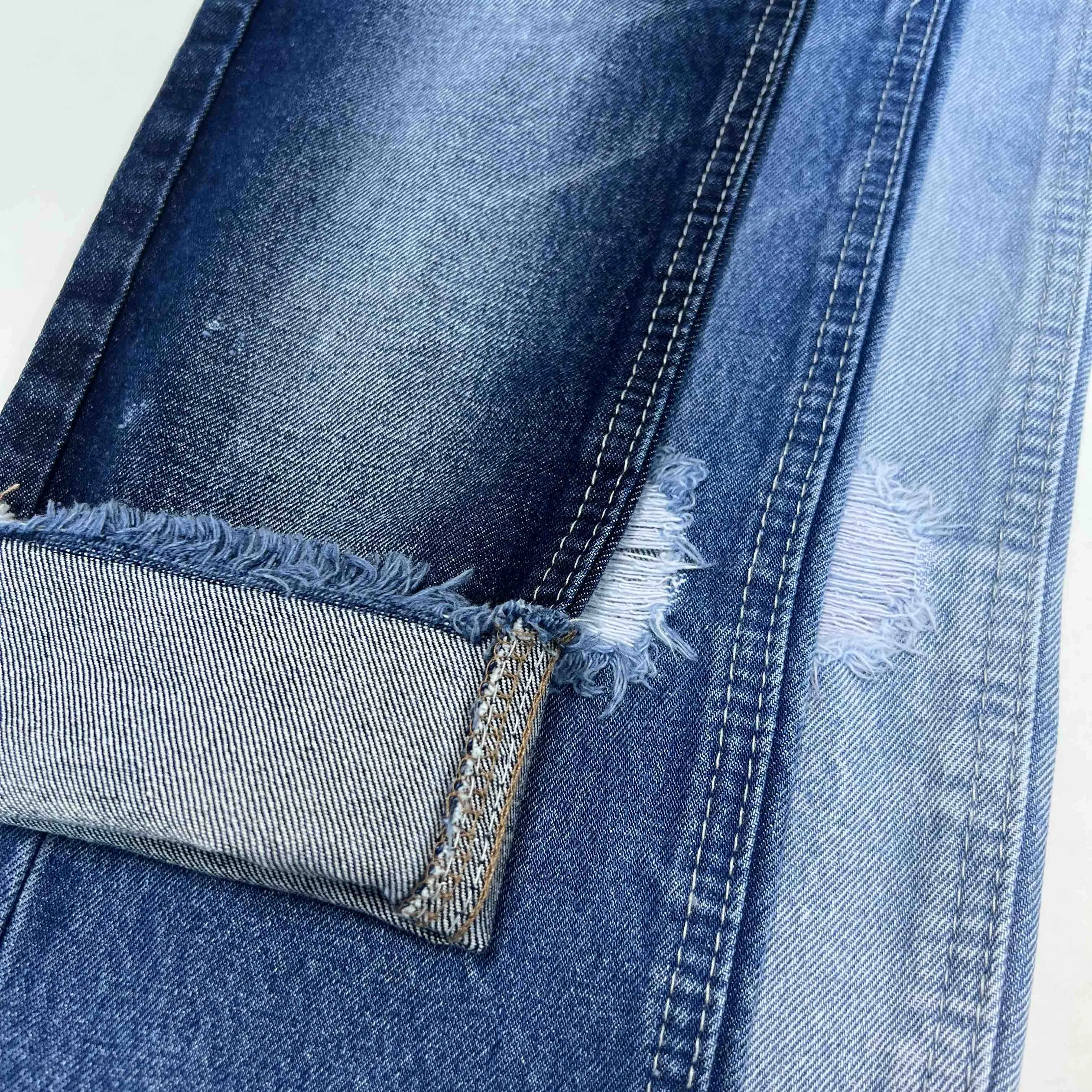 Wholesale Price Non-stretch Hot Selling Jean Fabric Roll Of Cowboy Wear Indigo Denim Jeans Fabric 100% Cotton 12oz