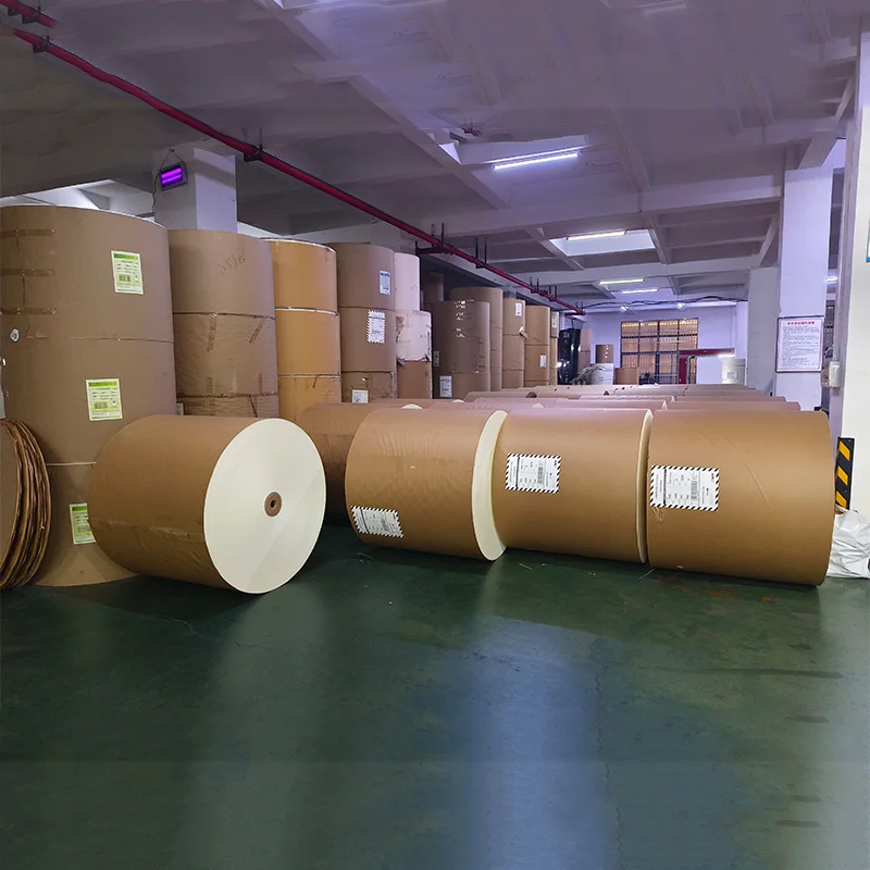China factory pe coated  paper Rolls for paper cups recycled Kraft white bamboo pla  coated paper Roll