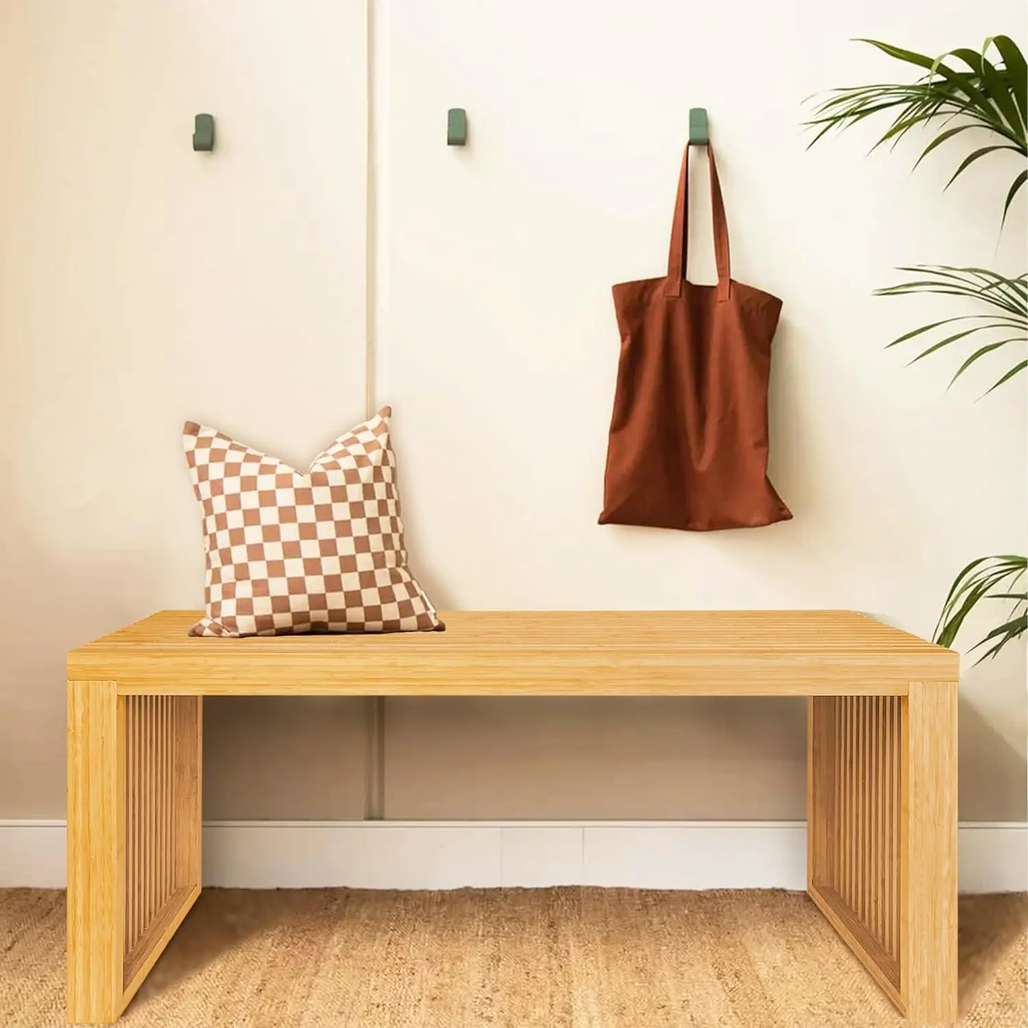 Wholesale Living Room Furniture Indoor Outdoor Bamboo Entryway Shoe Rack Bench Wooden Benches for Living Room Hallway Bedroom