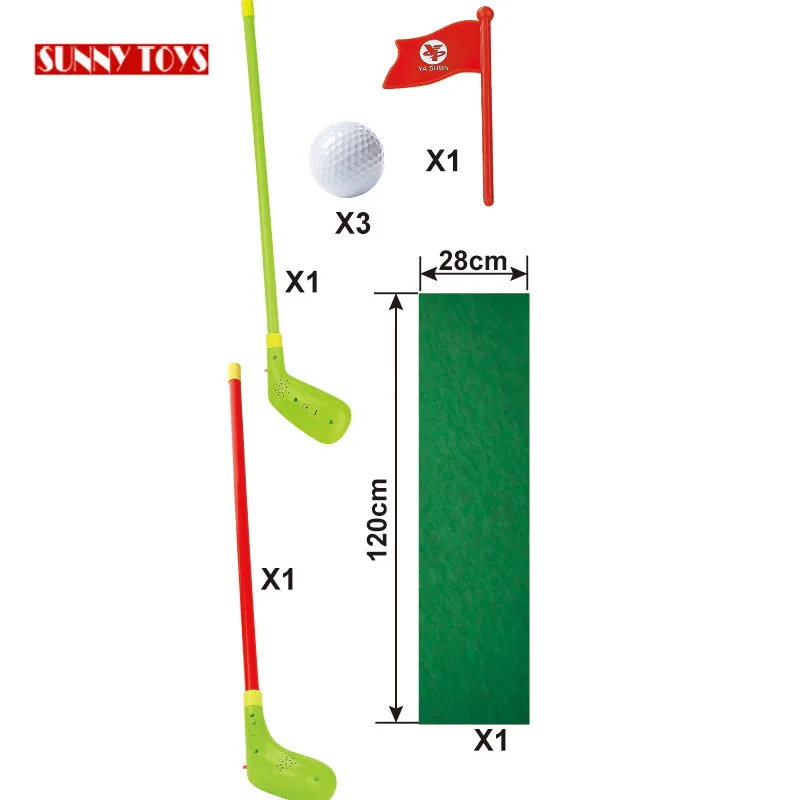 popular modern indoor golf simulator set toy plastic mini sports indoor golf game for kids