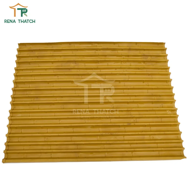 Japanese style artificial flat bamboo fencing synthetic bamboo screening synthetic bamboo fence
