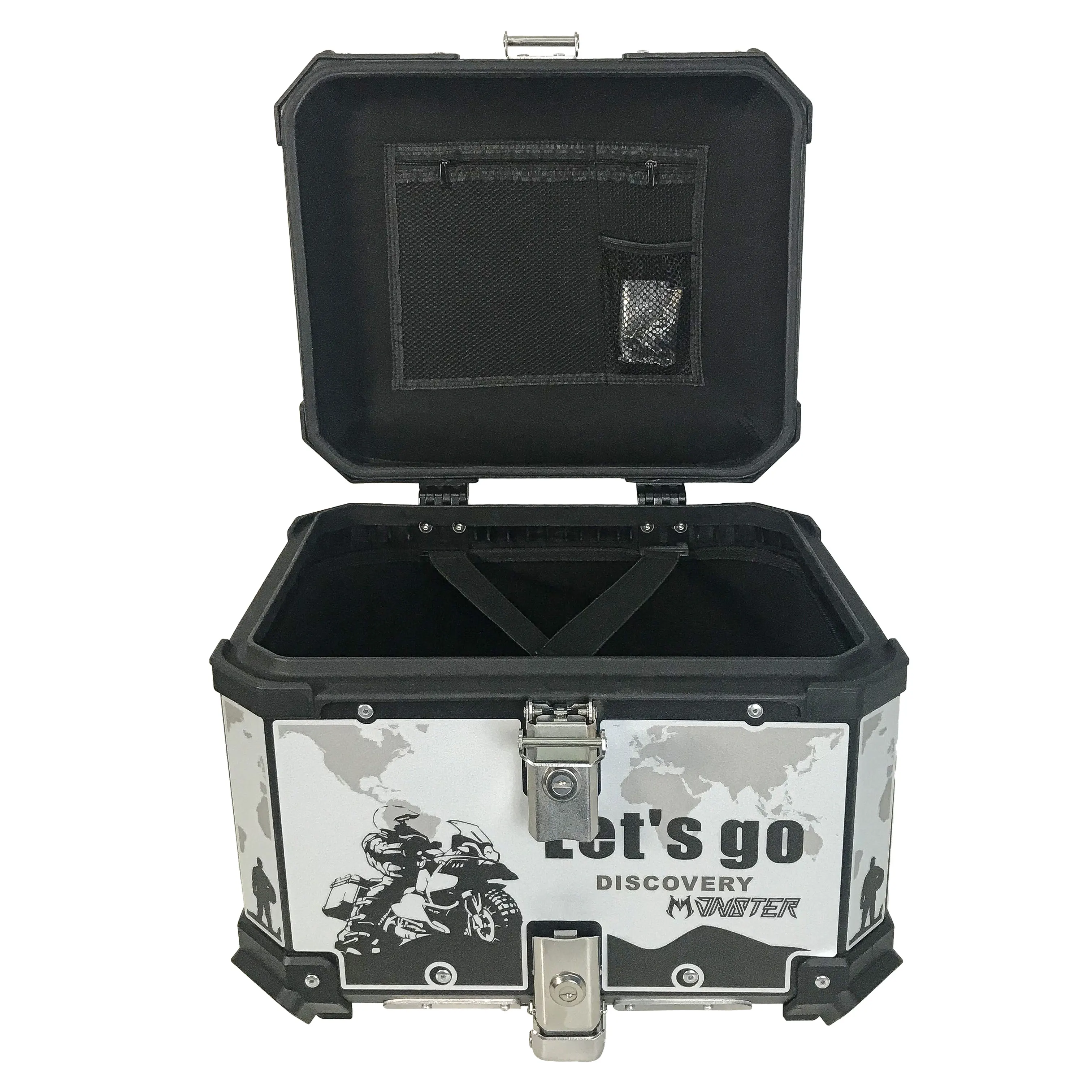 Черная фабрика, 45-литровые Алюминиевые Верхние коробки, мотоциклетные Чехлы, задние коробки