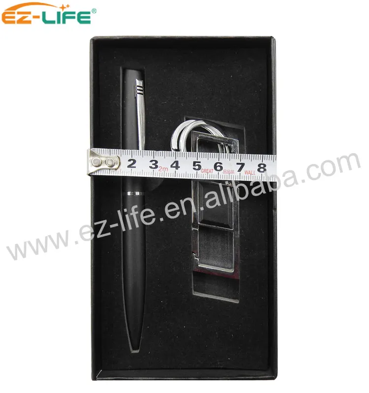 New office gift set 2021 Custom Made Key chain with metal ballpoint Pen office souvenir gift