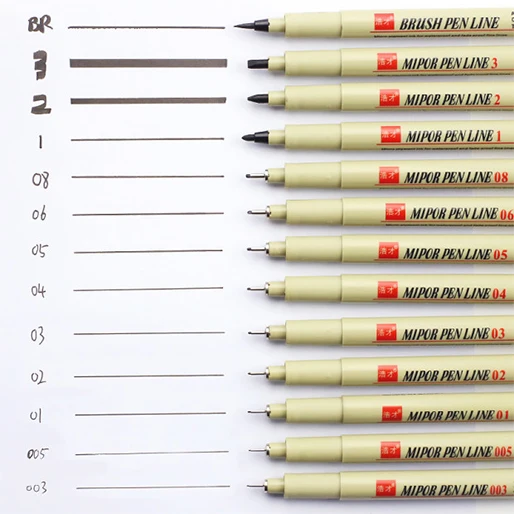 
HAOCAI OEM 12 NIb Size Fineliner Pens Customised Alat Tulis Kantor School Midliner Art Fineliner for Sketching 