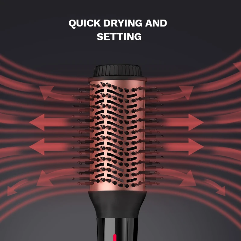 Best 110000 Rpm 1200w Professional One-Step Hair Straightening Dryer Brush  Led Hair Styling Dryer Air Comb With Negative Ion