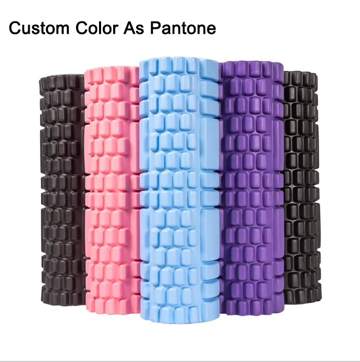 China Manufacturer 45 cm logo custom home fitness back muscle EVA yoga foam roller wholesale