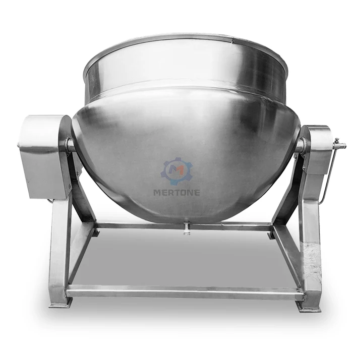 Jacketed Vessel Commercial Industrial Heating Pot With Stirrer Steam Cooking Kettle With Agitator