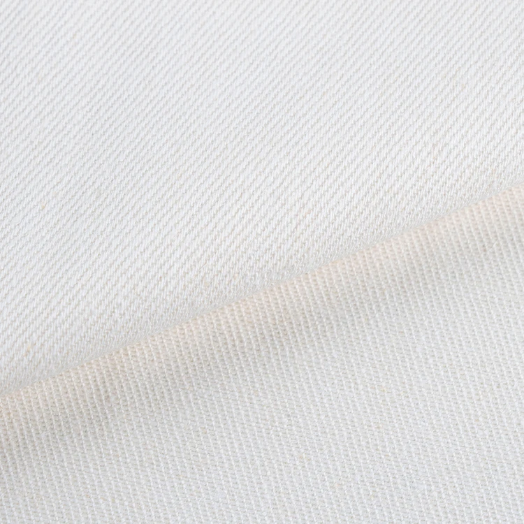 81011 Hot Selling 55% Hemp 45% Organic Cotton  Twill Woven Fabric for 355gsm Clothes  Fabric Woven Plain Dyed