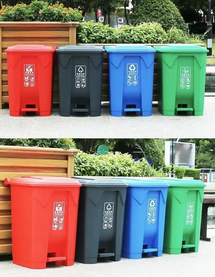 15L/20L/30L 3.3/4.4/6.6gallon Small Plastic Dustbin Pedal Rubbish Bin with Lid China Factory Wholesale Price Sale