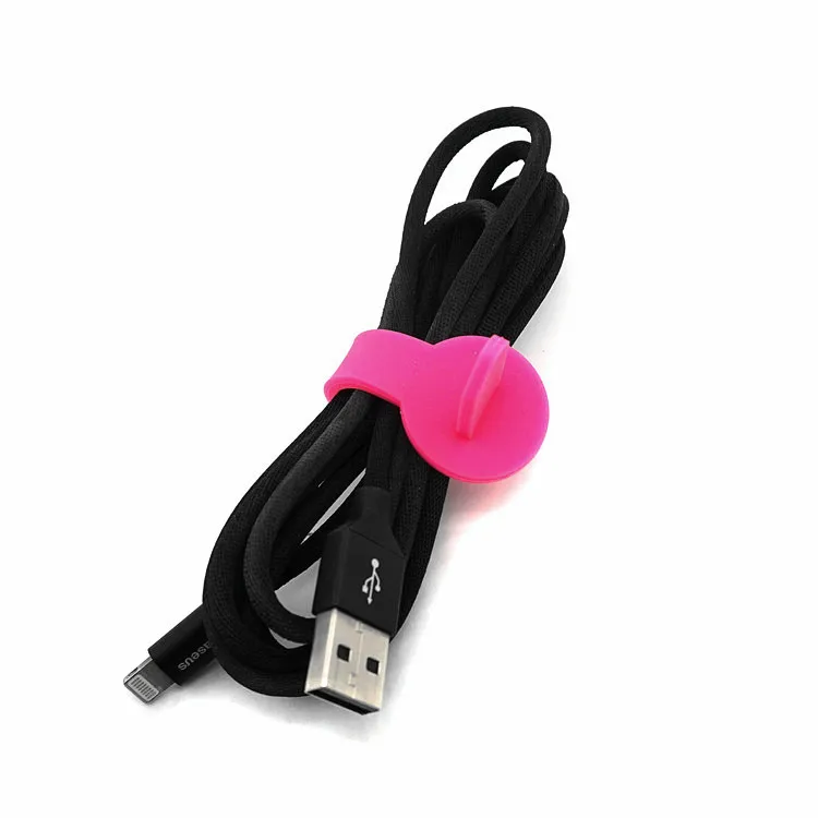 
Sedex factory price silicone cable winder fasten earphone line custom logo cable winder 