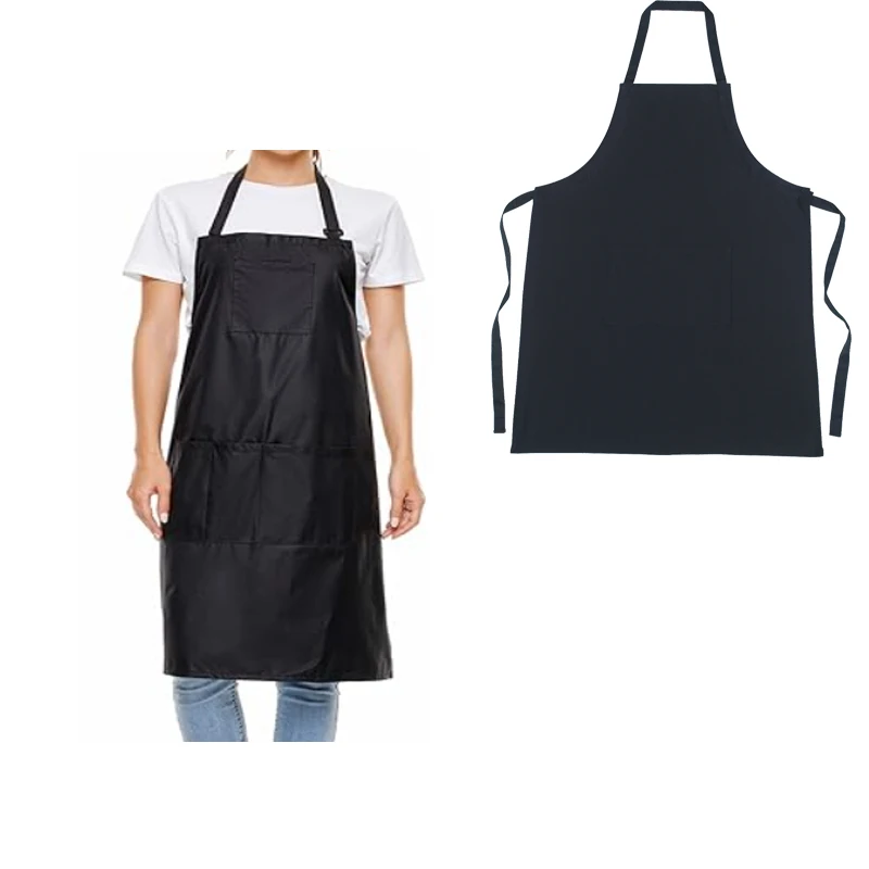 Cheap Plain Black Aprons Waterproof Apron For Women Car Wash Apron