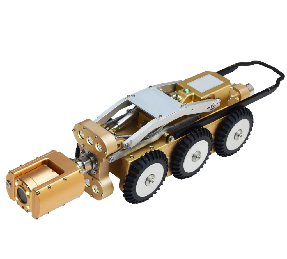 Sewer Drain Pipe NDT Video Inspection Crawler Robot Camera with 100m cable, 11 inch display, waterproof IP68