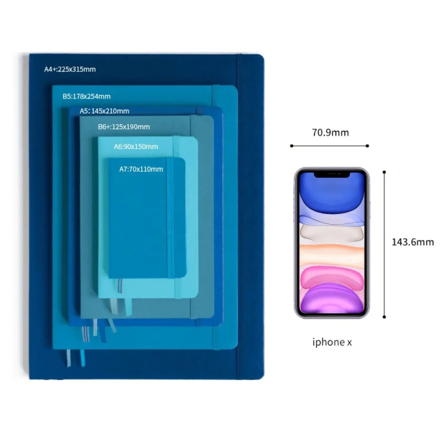 Personalised Logo A4 A5 A6 Note Book Custom Print Paper Leather Linen Hardcover Journal Notebook