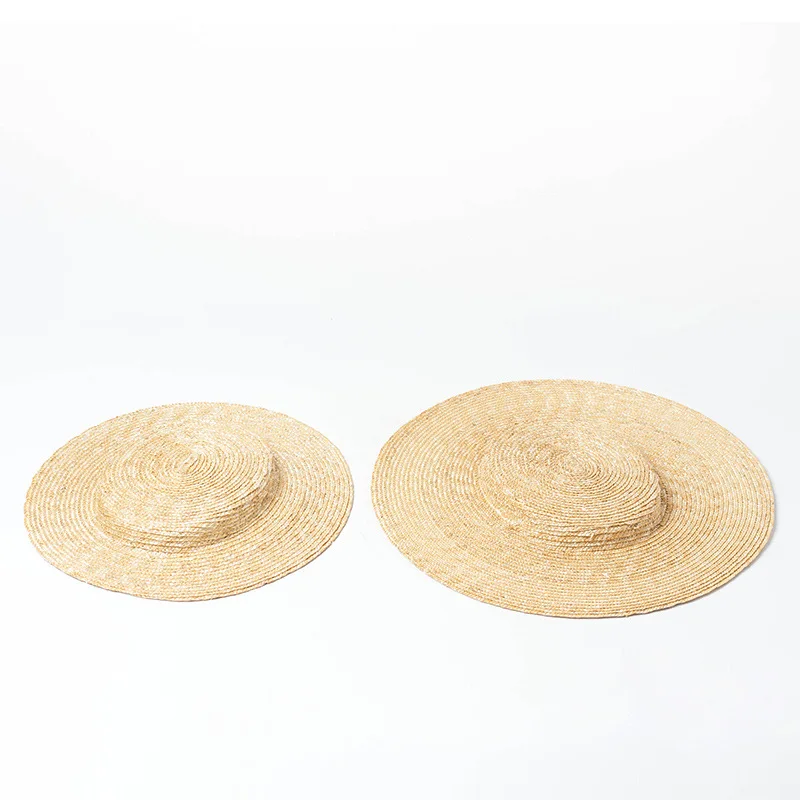 Spring/Summer Light Flat Top Fine Straw Straw Small Top Hat Fashionable and Elegant Concave Decoration Mini Straw Hat