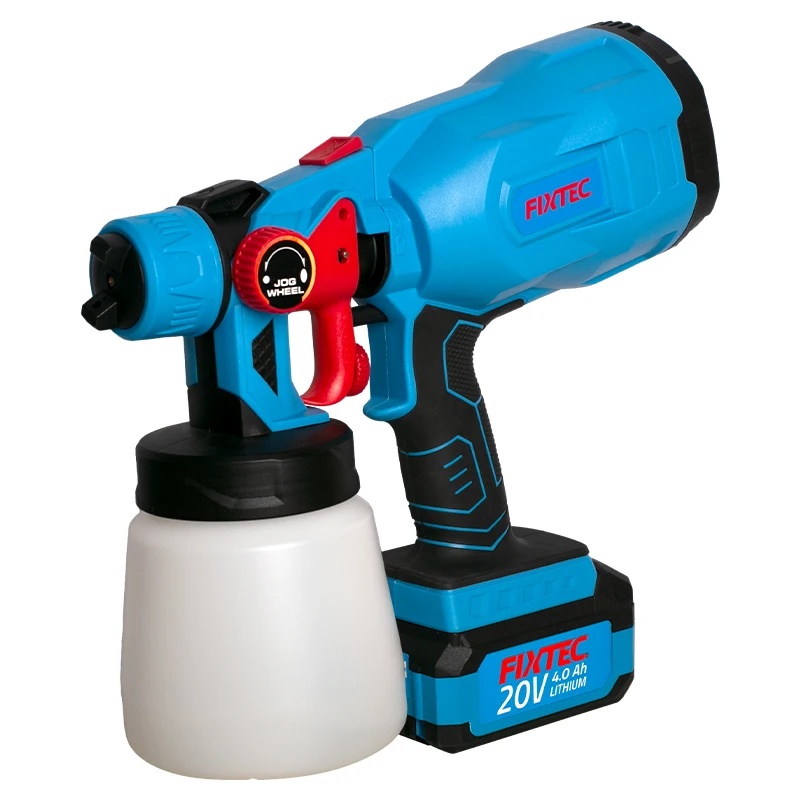 FIXTEC 2.0Ah Li-Ion Battery 20V Cordless Non-Drip Paint Spray Gun Wall Painting Machine