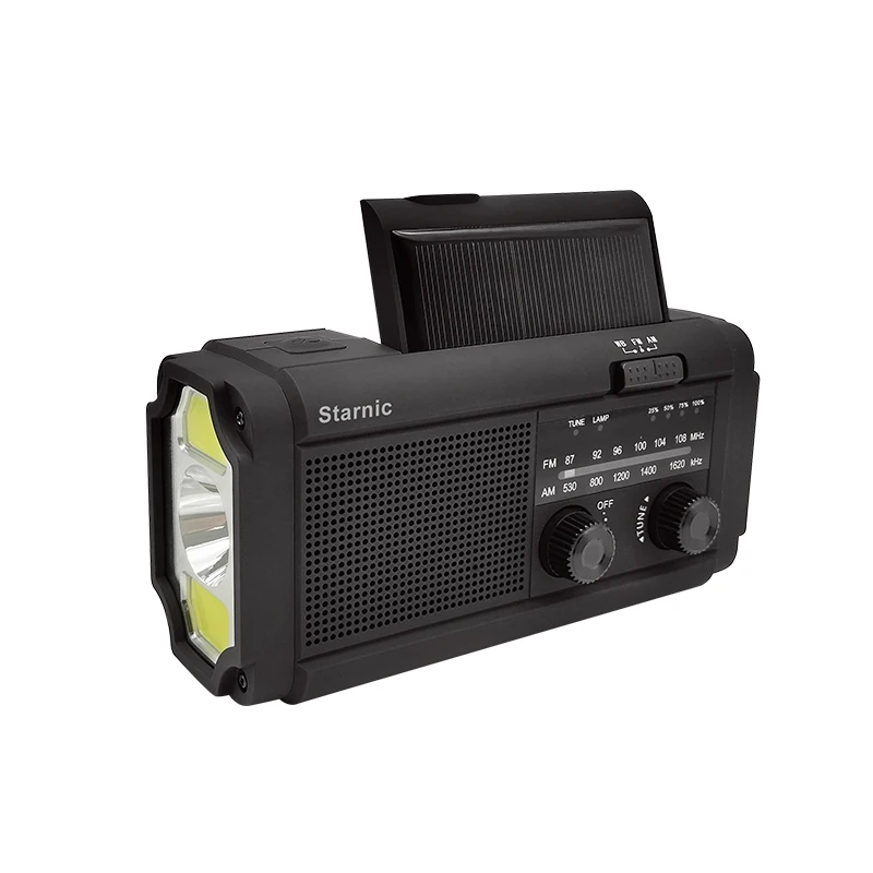 Radio with Power Bank Portable AM FM WB 3 band Radio Weather Solar Powered Emergency Hand Crank Solar Dynamo Radio