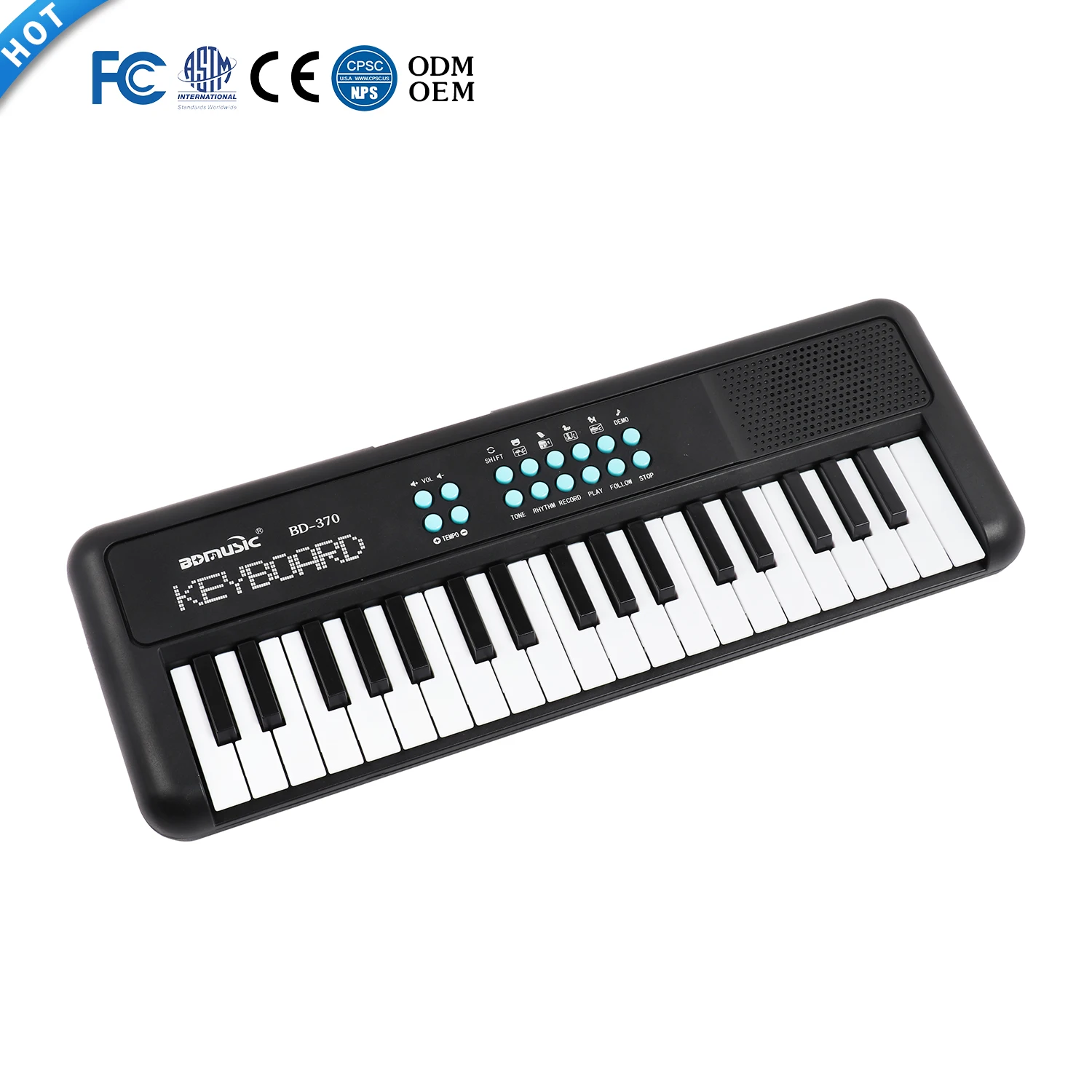 BD Music 37 Keys Hot Selling Mini Toy Musical Instruments Keyboard Multi function Good Looking Keyboard as Best Birthday Gift