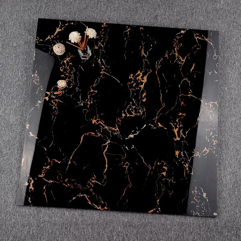 Foshan Shiny Porcelain Tiles 60x60 Ceramic Floor Black Gold Porcelain Tile