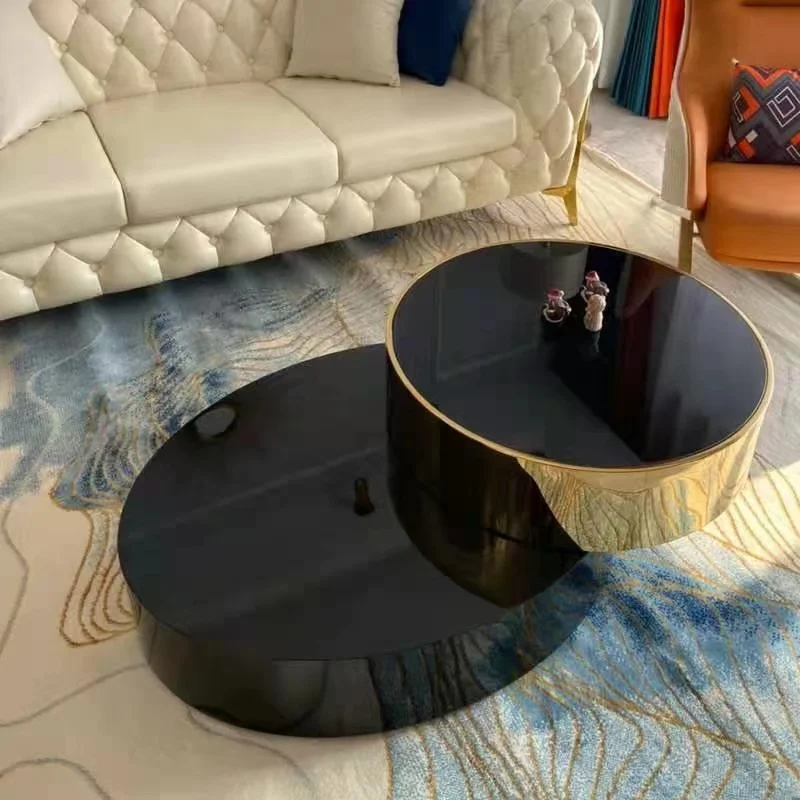 High Demanding Living Room Furniture Tea Tables With black High Gloss Side Table Nesting Coffee Table
