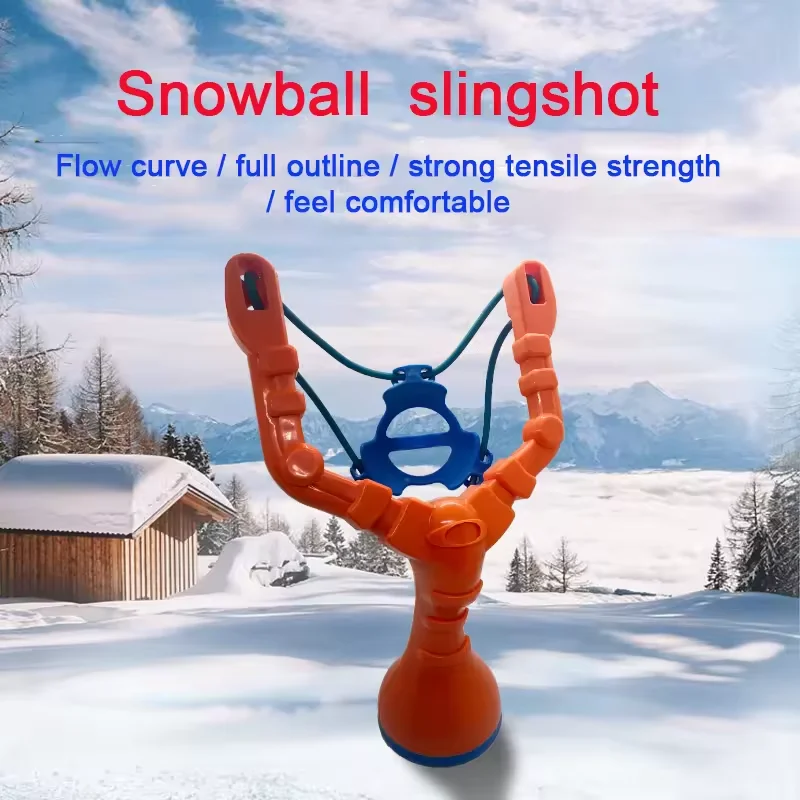 Wholesale Custom Outdoor Winter Sports Toy Plastic Slingshot Snowball Blaster
