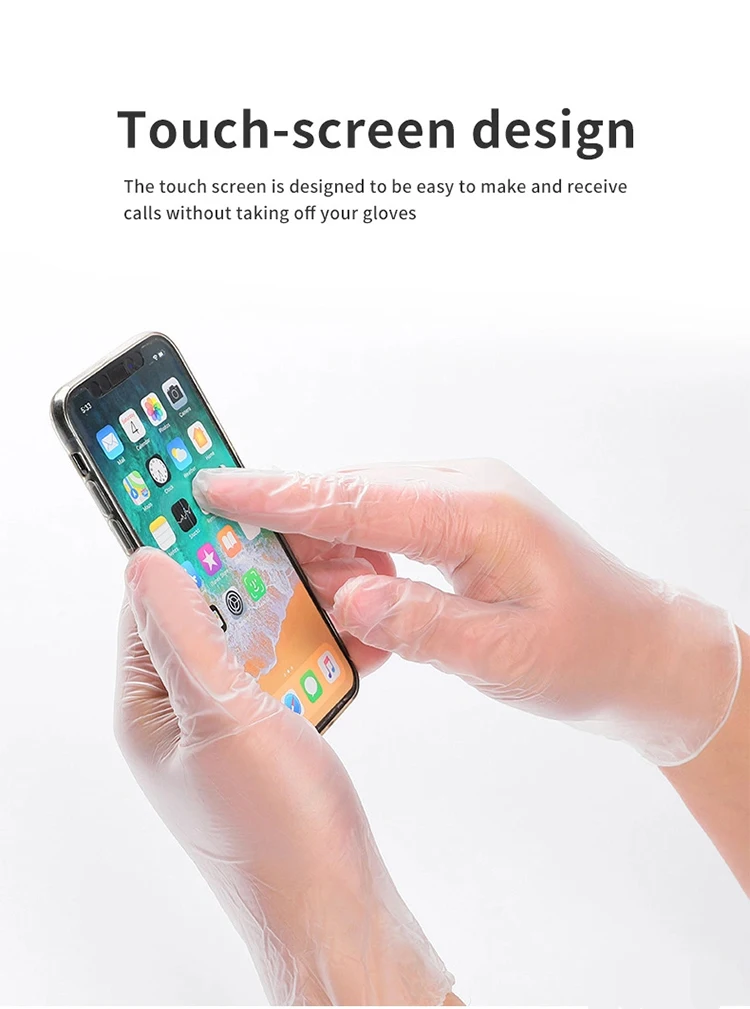 Factory Outlet premium vinyl powdered gloves disposable powder free hardy disposable vinyl gloves white