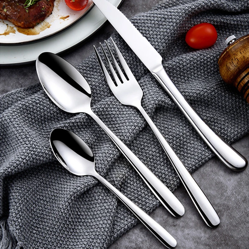 Hongda Wholesale Western Elegance Flatware Spoon Fork Knife Stainless Steel Cutlery