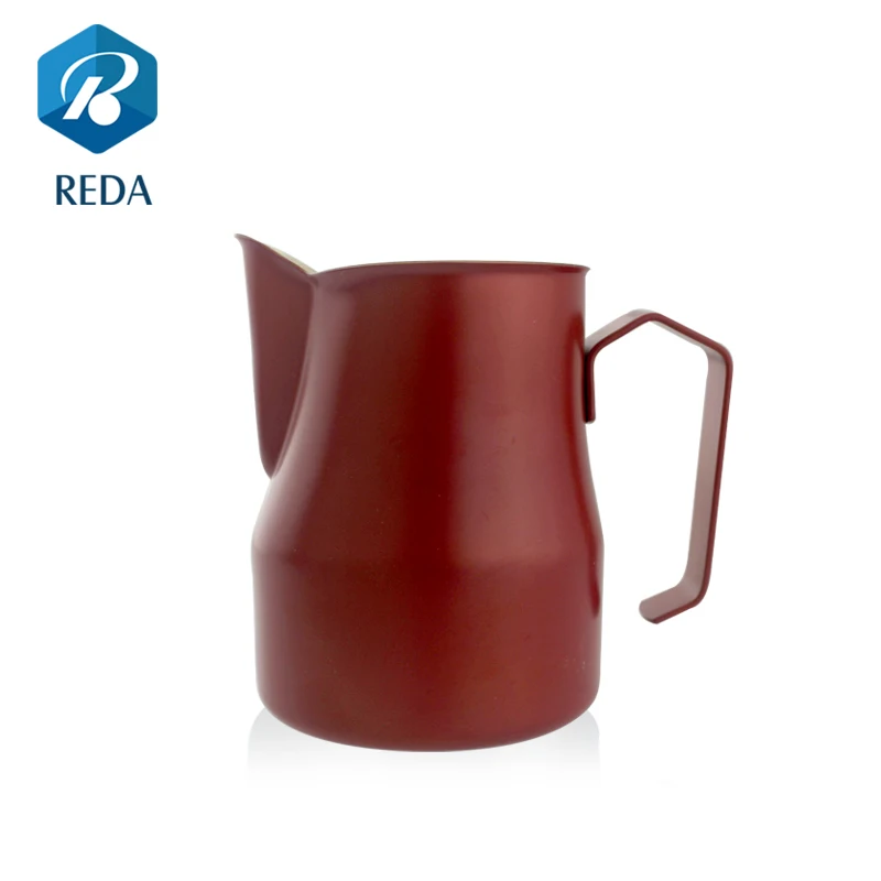 
Hot sale Custom color Arab Sharp Spout Frothing Steaming 750ml Coffee Jug Milk Pitcher 