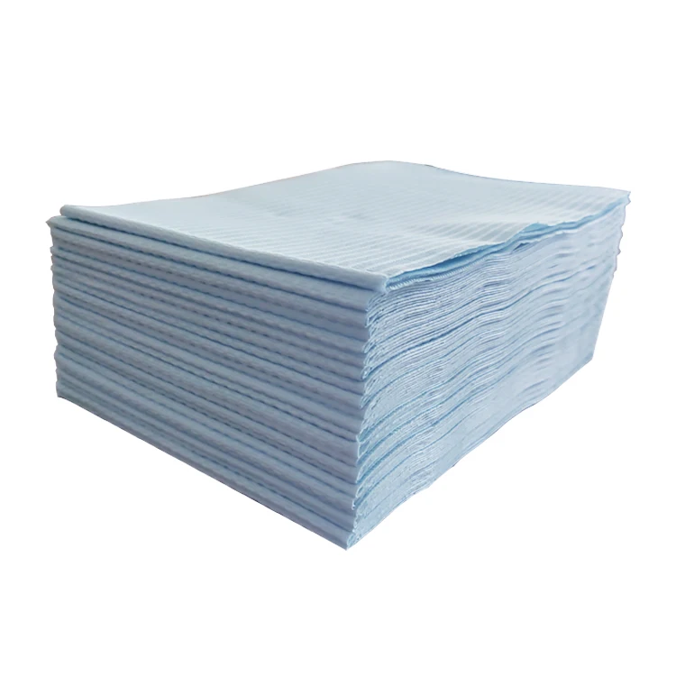 Wholesale Surgical Consumable 3 Layers Bib Blue Dental-Bibs For Dentist